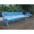 Wrought iron park bench with steel bench seat urban furniture Guangzhou